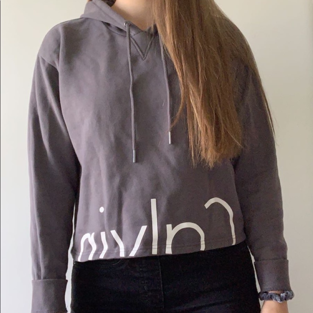 Gray Calvin Klein Hoodie